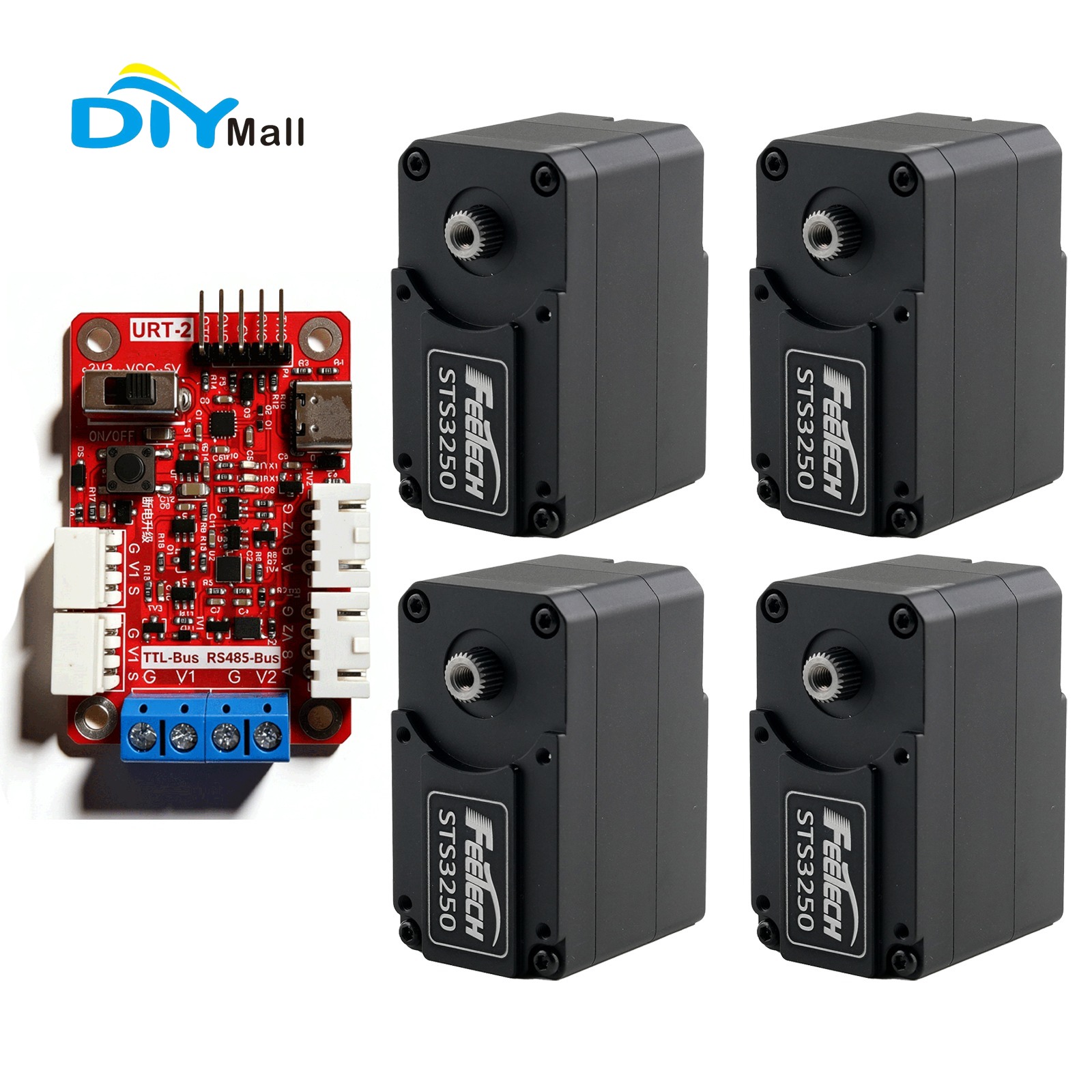 Robot Arm Motor - Feetech STS3250 12V 50KG Kernloser Motor