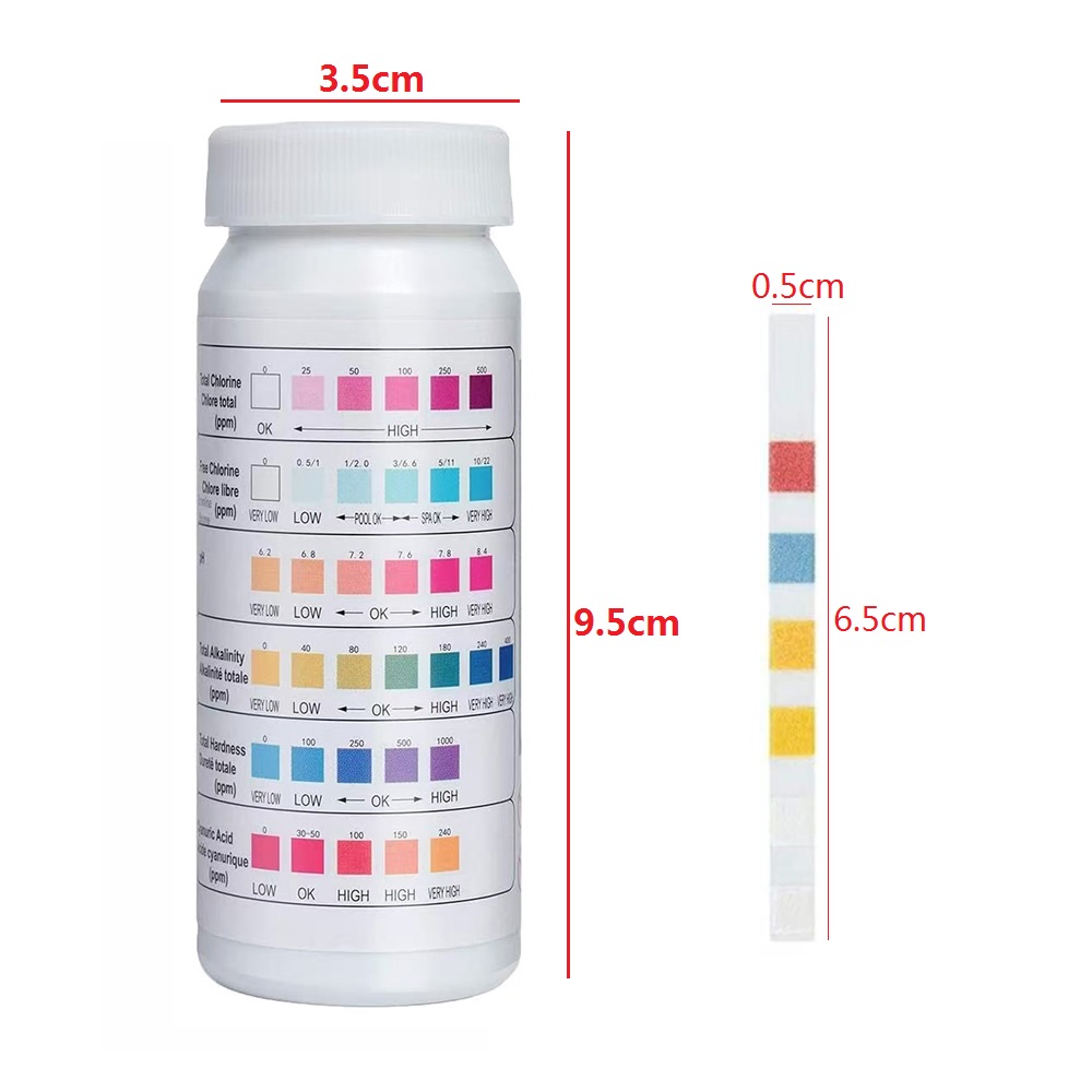 Ph Strip Test - 50 stücke/Flasche Mehrzweck 6 in 1