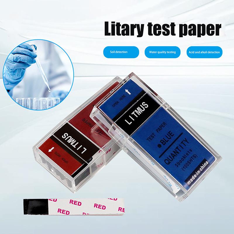 Ph Strip Test - 100 Teststreifen/Box PH-Teststreifen Rot/Blau Lackmuspapier Säure-Alkali-Testpapier