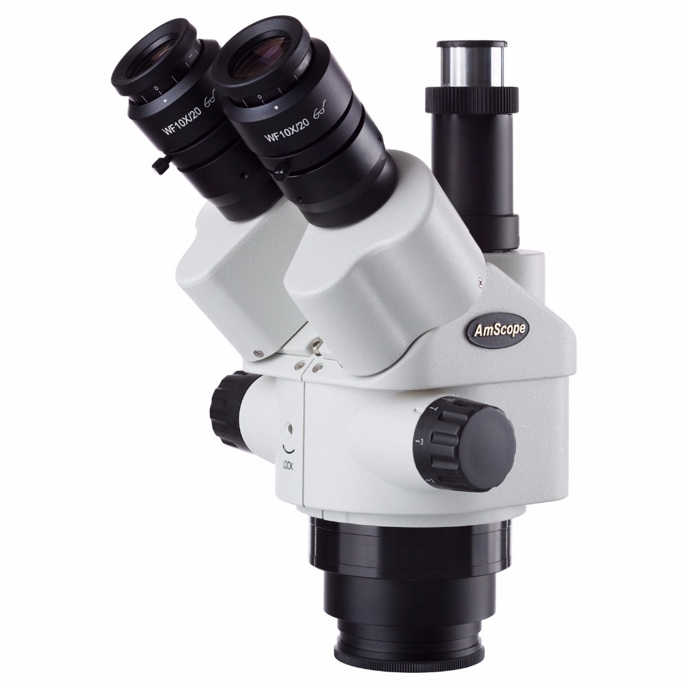 Amscope Microscope Stereo 7X-45X - AmScope 7X-45X Simul-Focal Trinokular Zoom Stereomikroskop