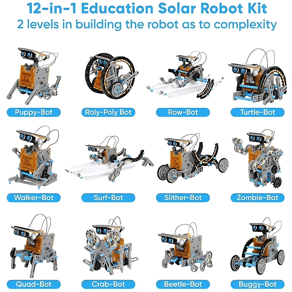 Solar-Roboter-Bausteine, 12-in – Science Robotics Bewertung und Preis