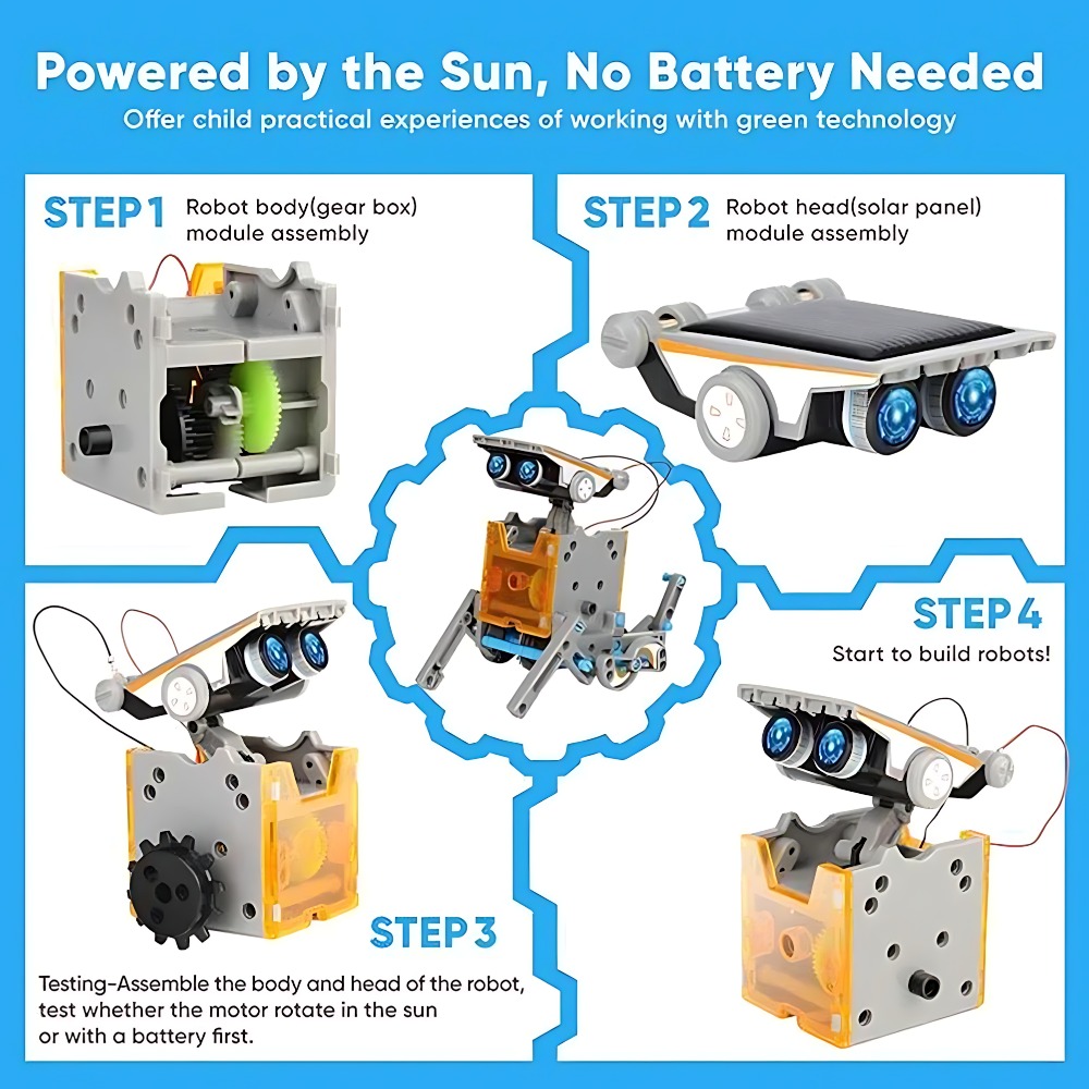 Solar-Roboter-Bausteine, 12-in – Science Robotics Bewertung und Preis