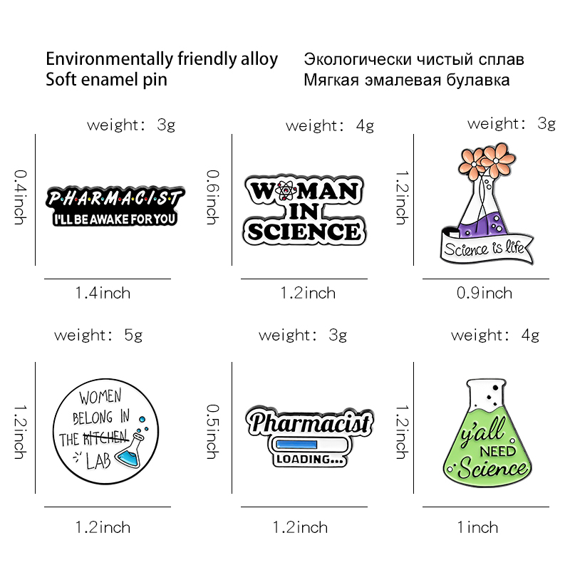 Chemie Apotheker Emaille Pin W – Science Buddies Bewertung und Preis